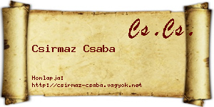 Csirmaz Csaba névjegykártya